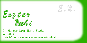 eszter muhi business card